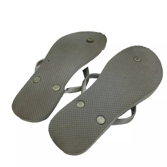 Old Navy Womens Slippers Size 9 Gray Rubber Casual Beach Flip Flops - Picture 3 of 5